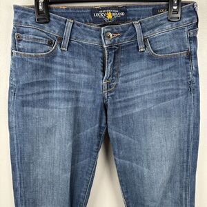 Lucky Brand Lola Boot Jeans Womens 2/26 Blue Medium Wash Denim Low Rise